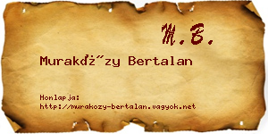 Muraközy Bertalan névjegykártya