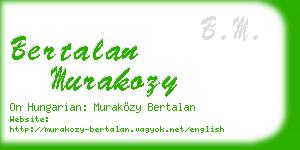 bertalan murakozy business card